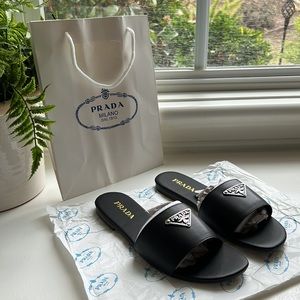 Prada slides size size 6 black